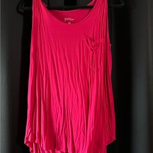 Grace & Lace Pink Pocket Tank Top